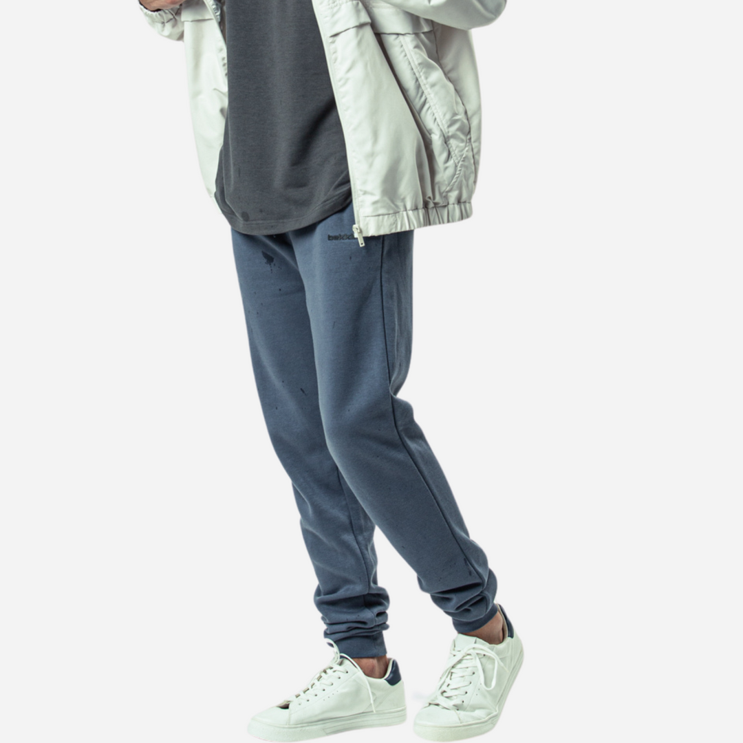 Branded Men's Active Jogger Sweatpants With Brand Dark Gray