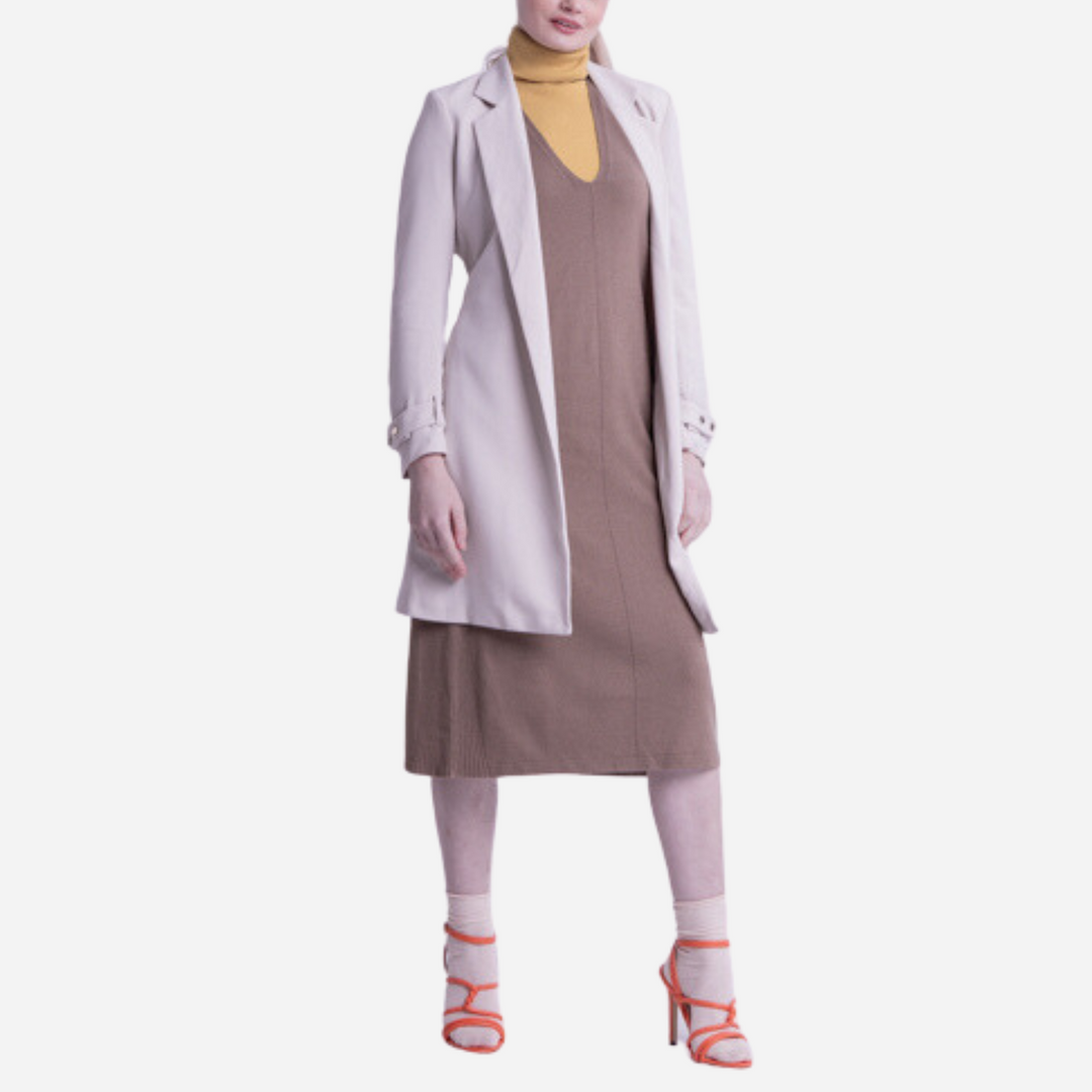 Branded Women's Smart Trenchcoat Cream