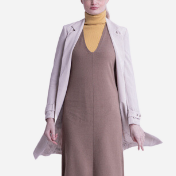 Branded Women's Smart Trenchcoat Cream