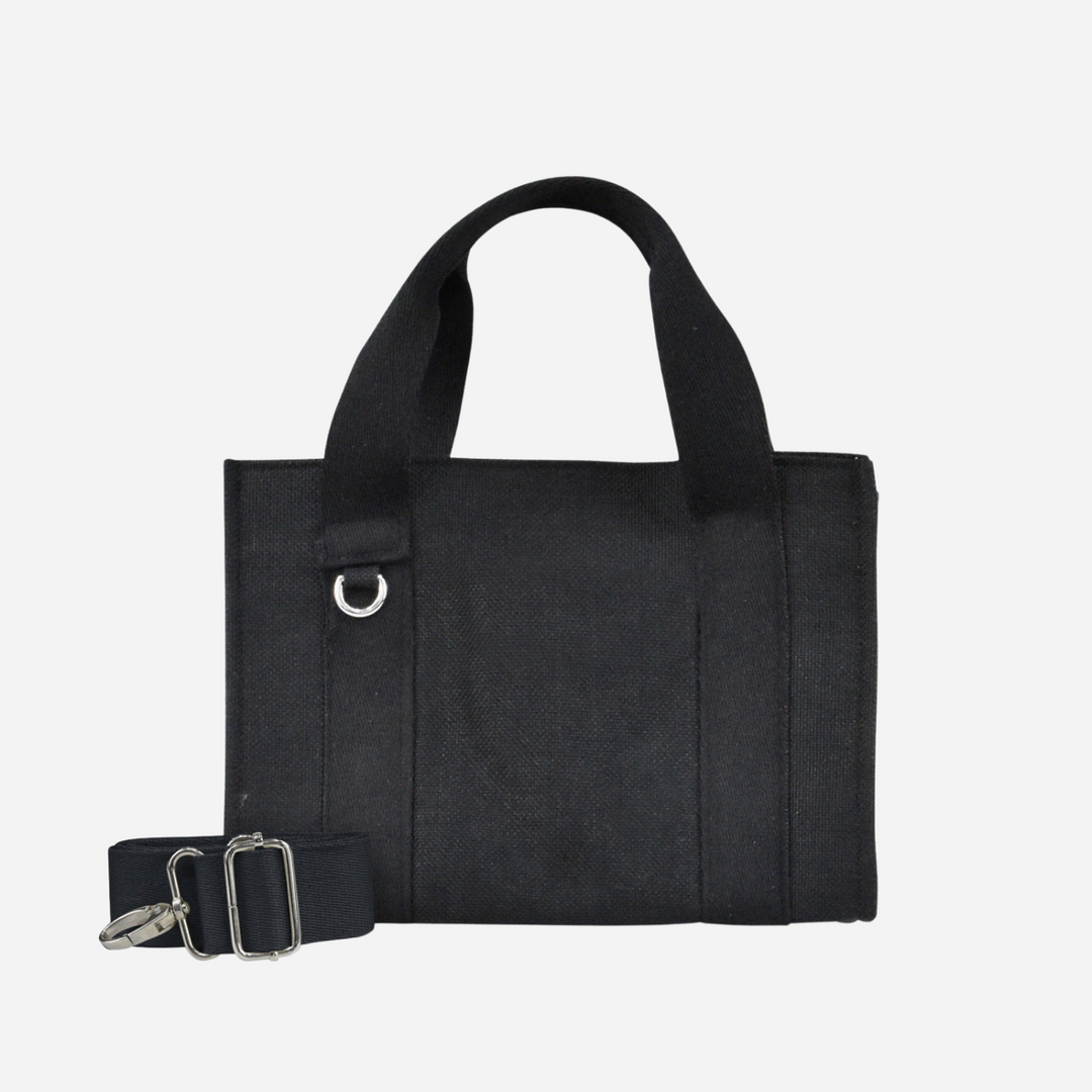 Two-tone Structured Canvas Tote Bag