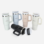 Hydrofresh Plain Stainless flask with straw and handle 900ml