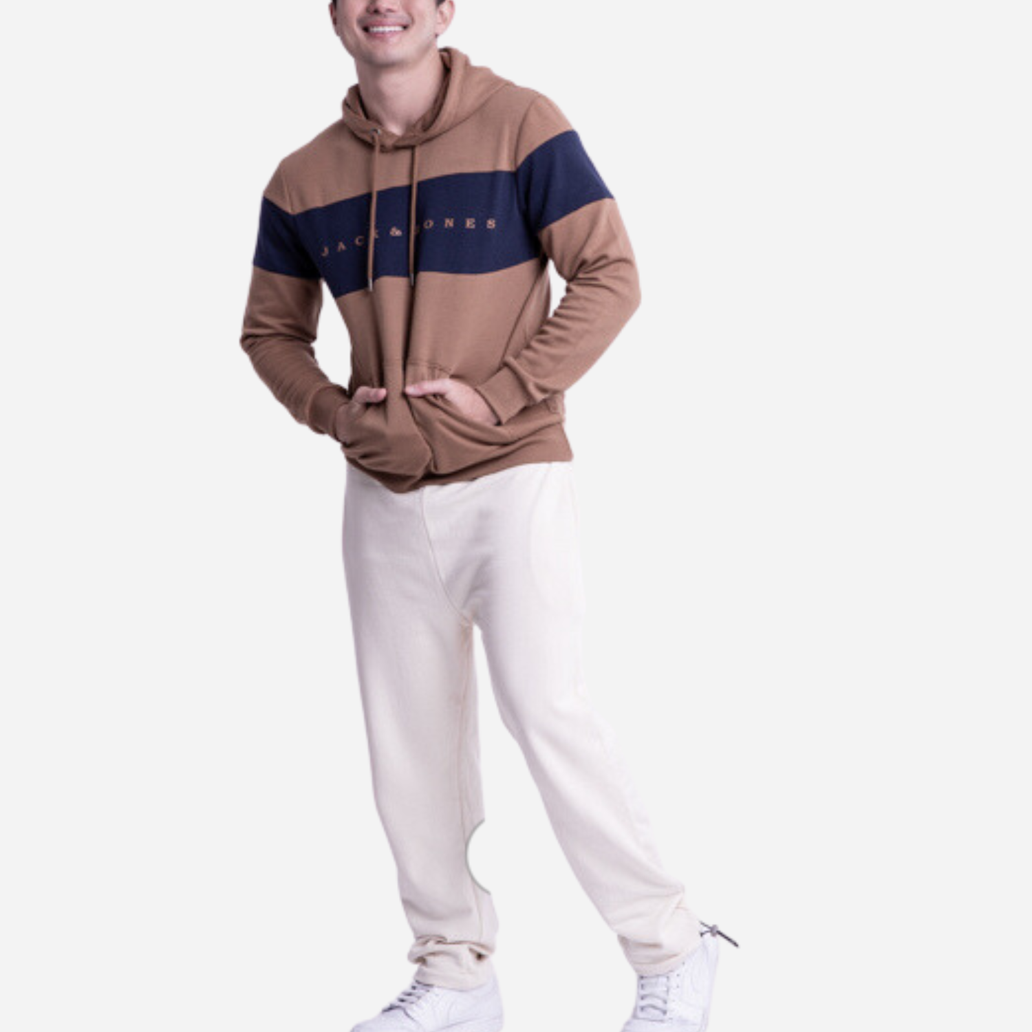 Branded Men's Pullover Hoodie Jacket Color Combo Brown