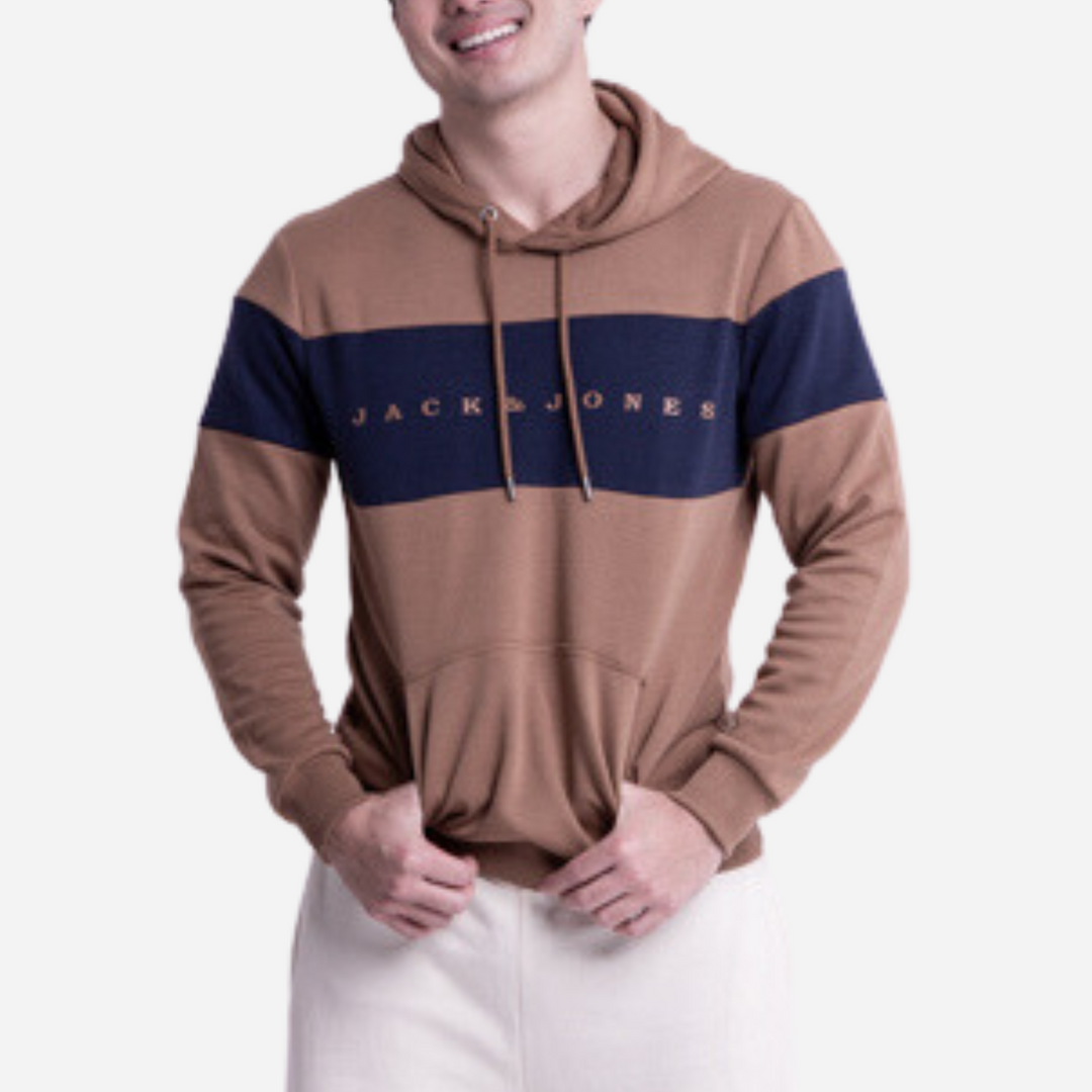 Branded Men's Pullover Hoodie Jacket Color Combo Brown