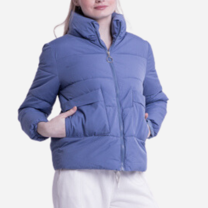 Branded Women's Quilted Jacket Blue