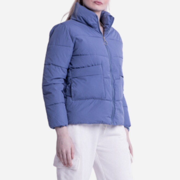 Branded Women's Quilted Jacket Blue