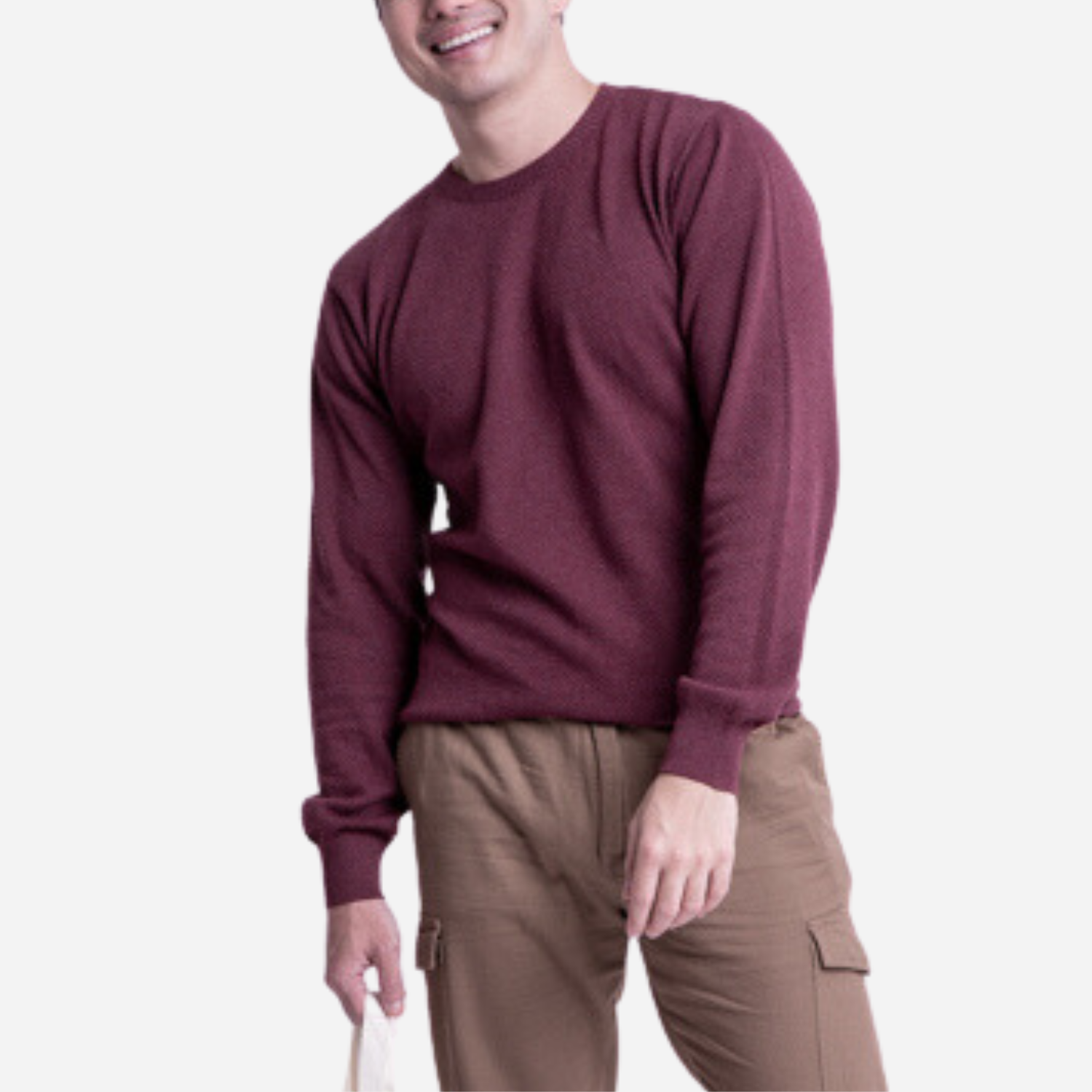Branded Men's Knitted Sweater Maroon