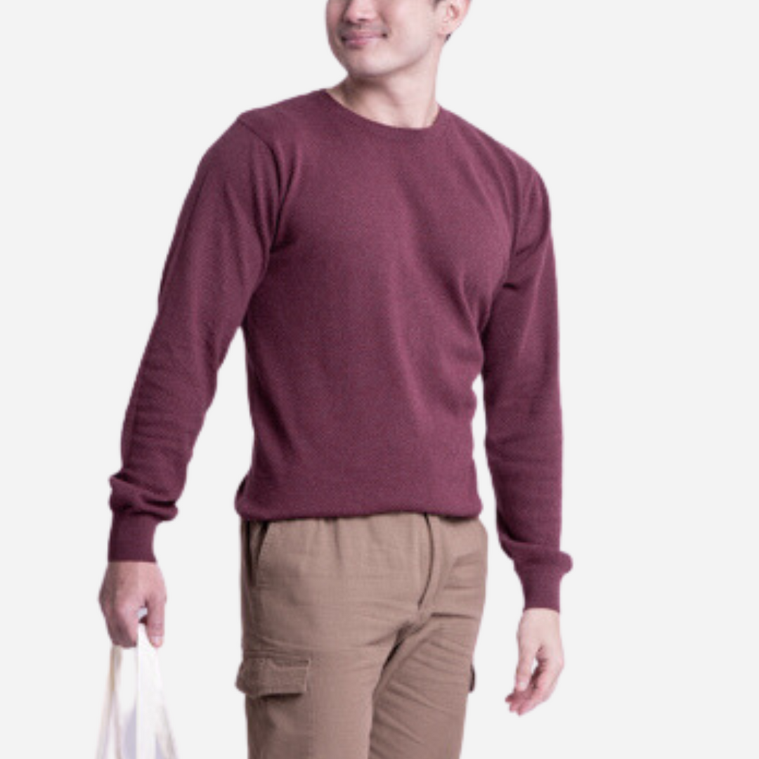 Branded Men's Knitted Sweater Maroon