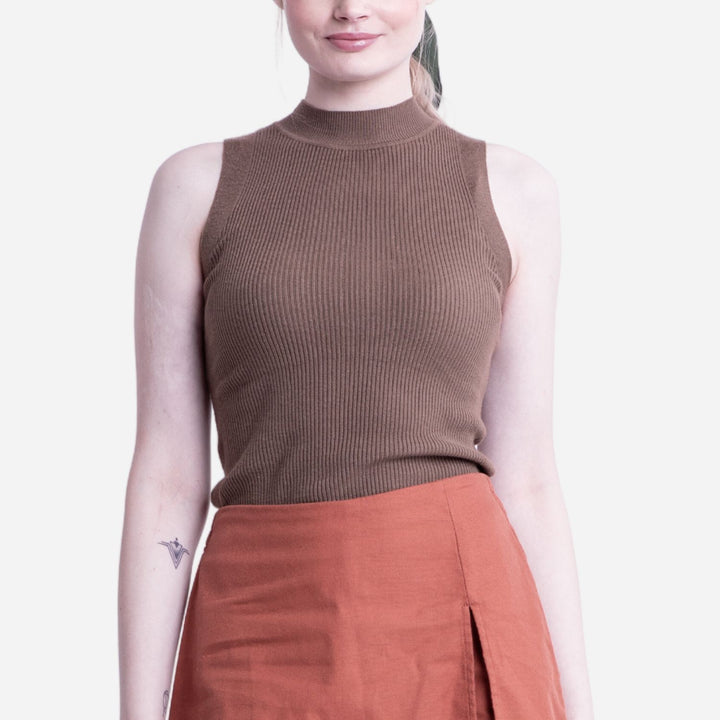 Branded Women's Knitted Top Brown