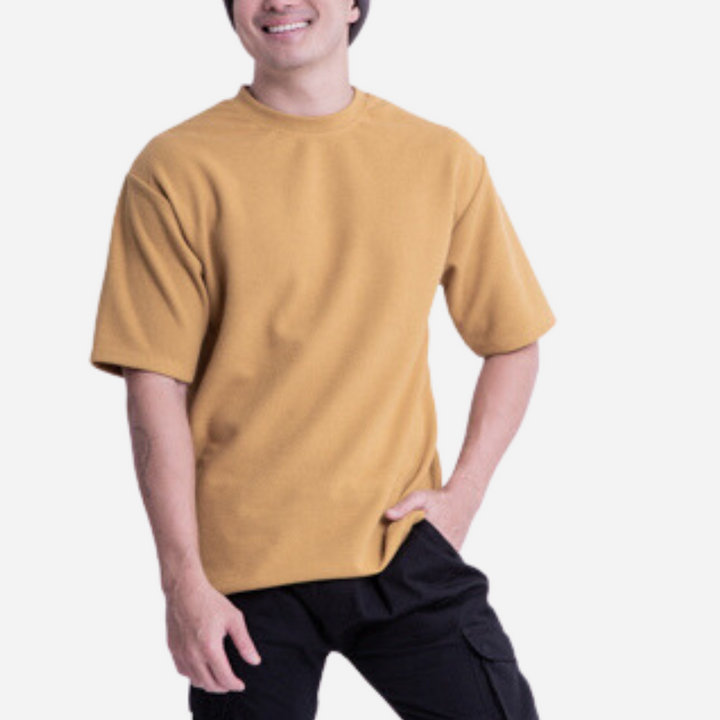 Branded Men's Knitted Tshirt Mustard