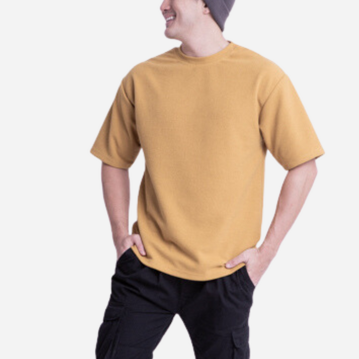 Branded Men's Knitted Tshirt Mustard