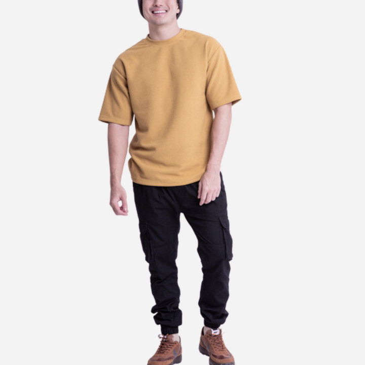 Branded Men's Knitted Tshirt Mustard