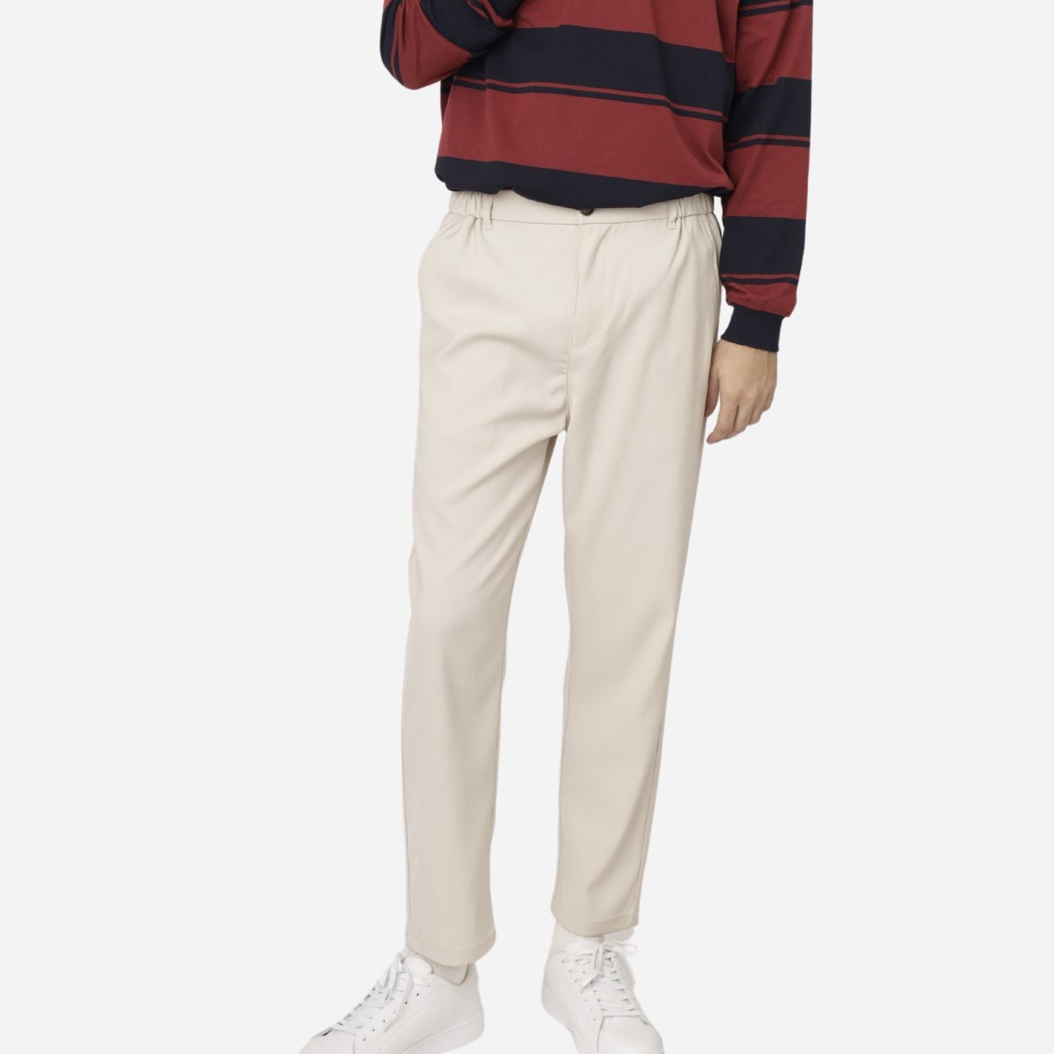 Branded Men's Viscose Pants Relax Fit Cream