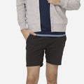 Branded Men's Twill Garter Plain Easy Shorts Black