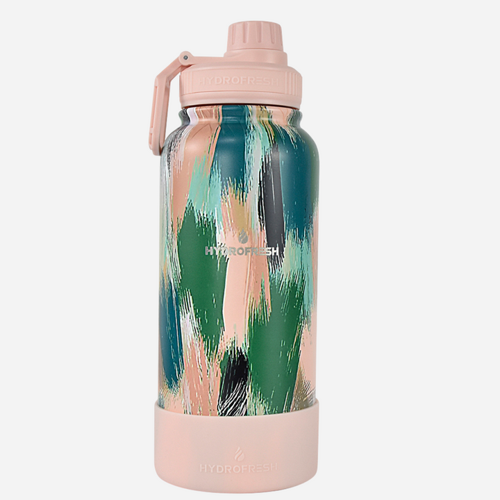 Hydrofresh Brush Pattern Flask With Sporty Handle 1L