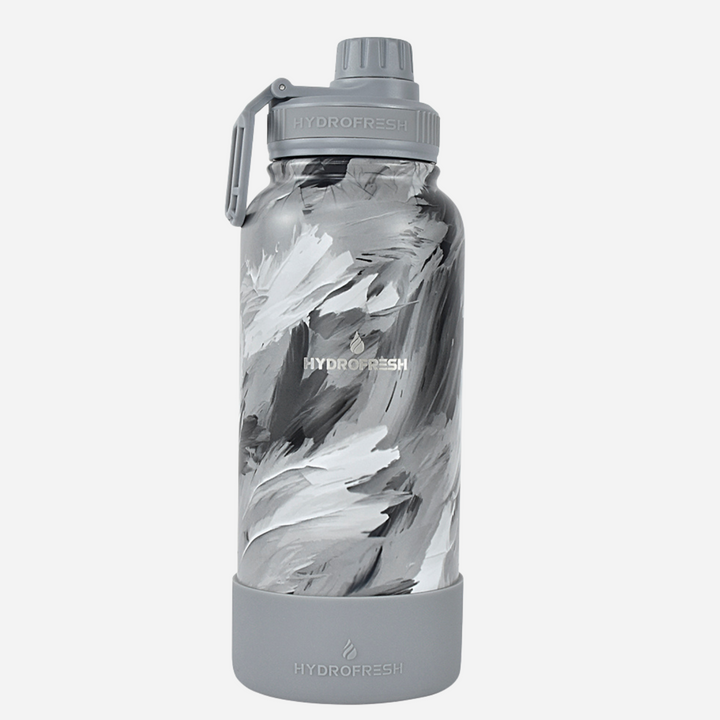 Hydrofresh Brush Pattern Flask With Sporty Handle 1L