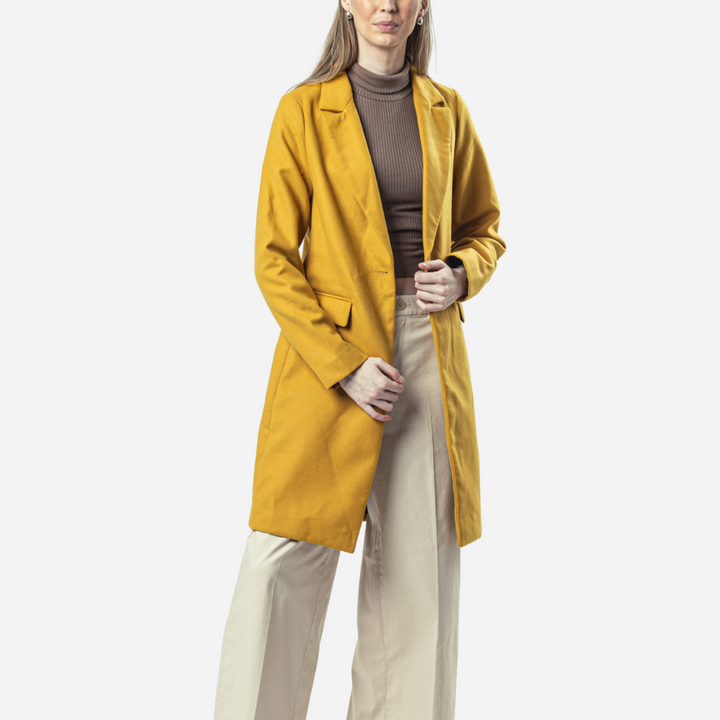 Branded Women's Trench Coat Yellow