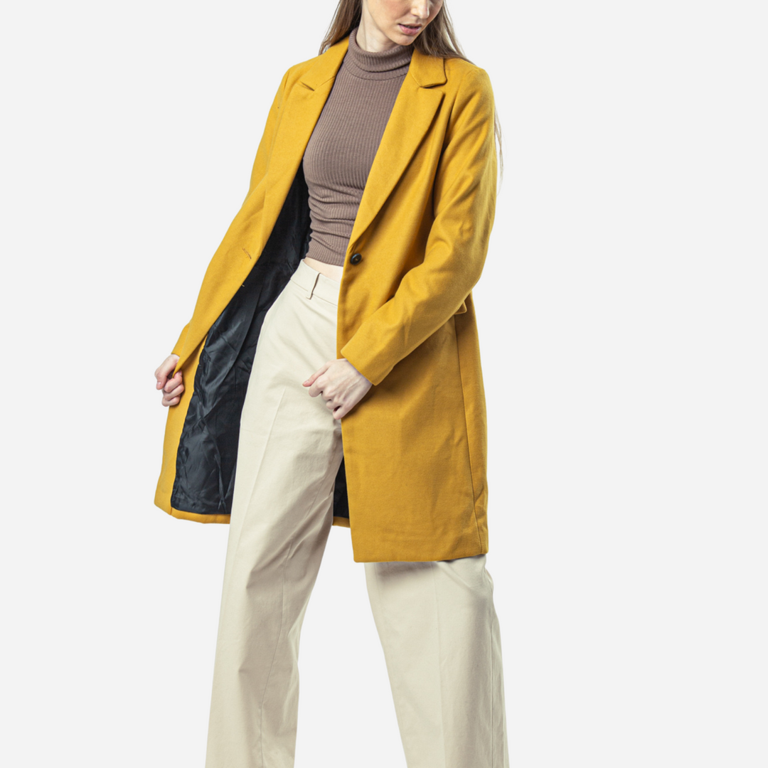 Branded Women's Trench Coat Yellow