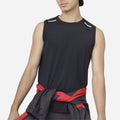 Branded Men's Active Training Muscle Shirt With Reflector Black