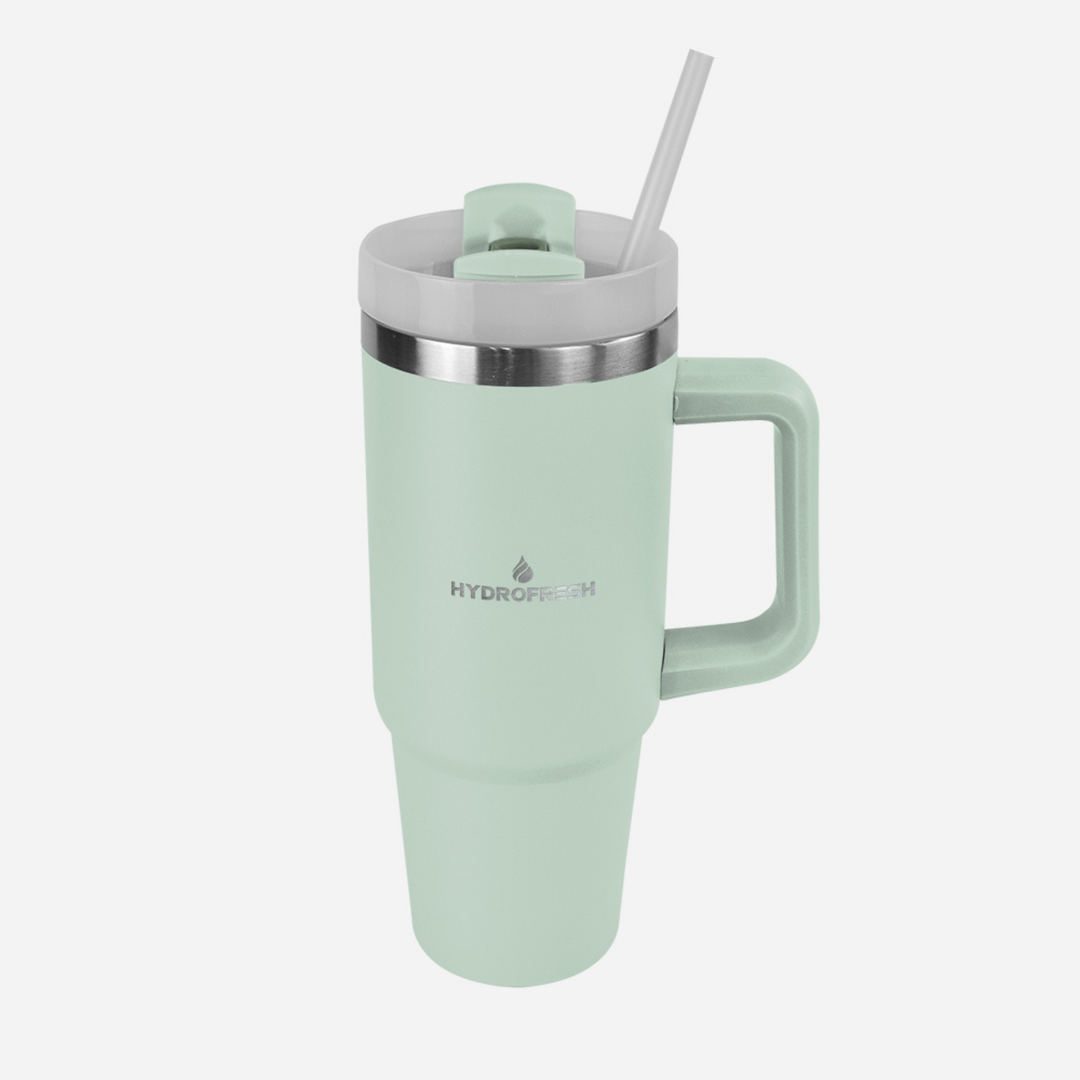 Hydrofresh Color Hydrofresh Plain Stainless flask with straw and handle 900ml – Surplus ...