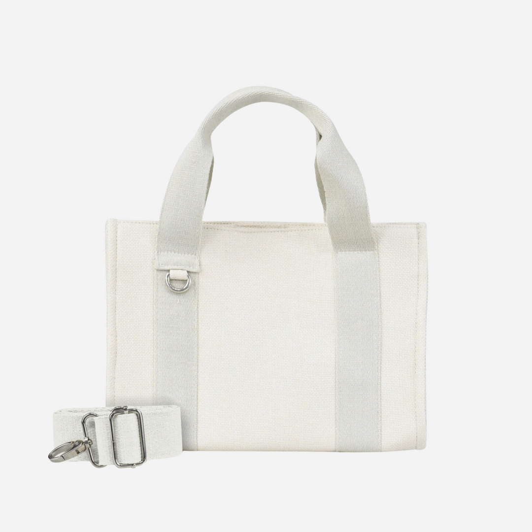 Two-tone Structured Canvas Tote Bag