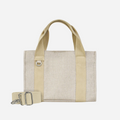 Two-tone Structured Canvas Tote Bag