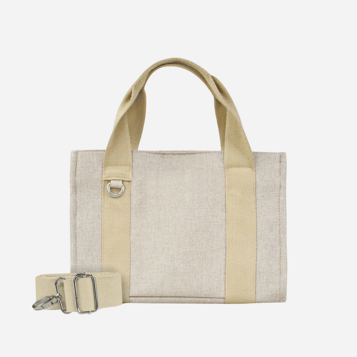 Two-tone Structured Canvas Tote Bag