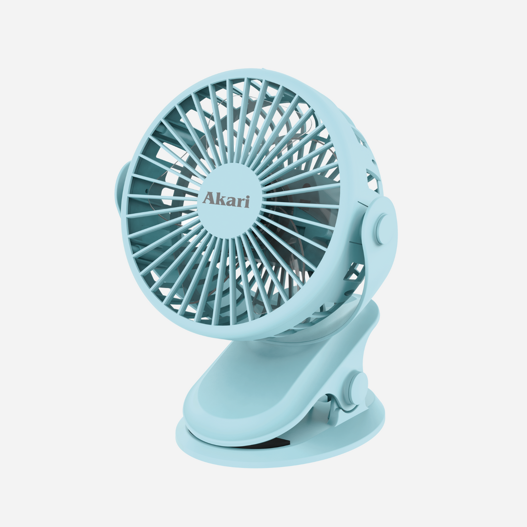 Akari 5" Rechargeable Clip Fan w/ LED Light