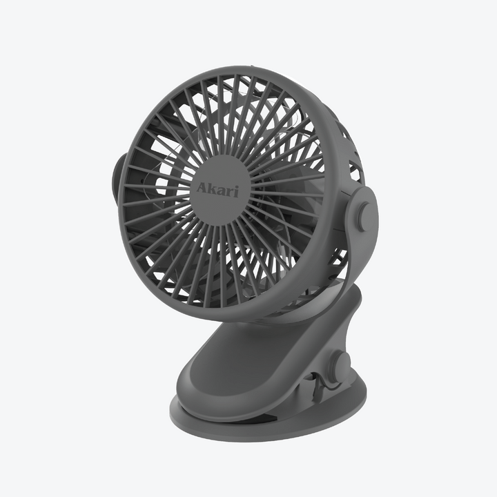 Akari 5" Rechargeable Clip Fan w/ LED Light