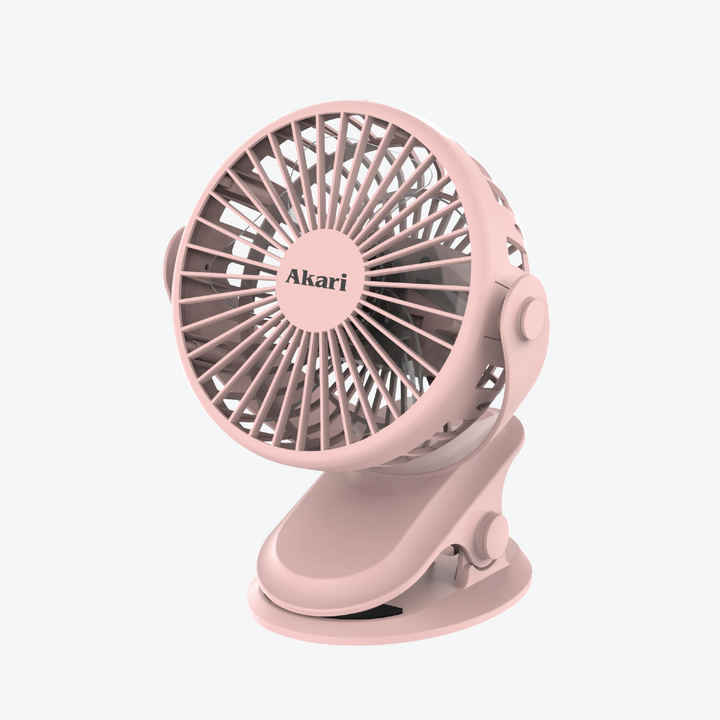 Akari 5" Rechargeable Clip Fan w/ LED Light