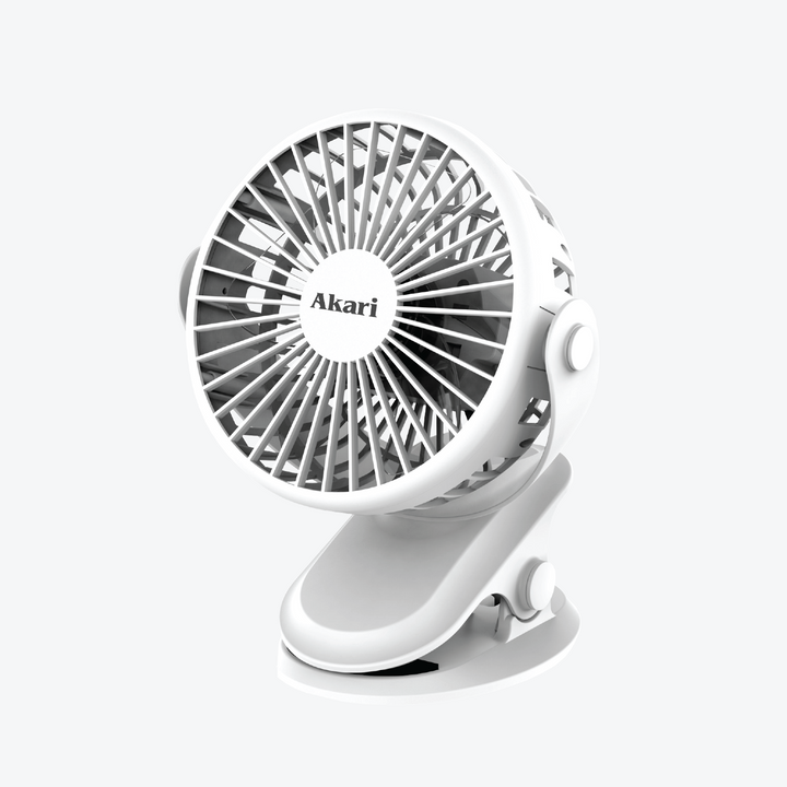 Akari 5" Rechargeable Clip Fan w/ LED Light