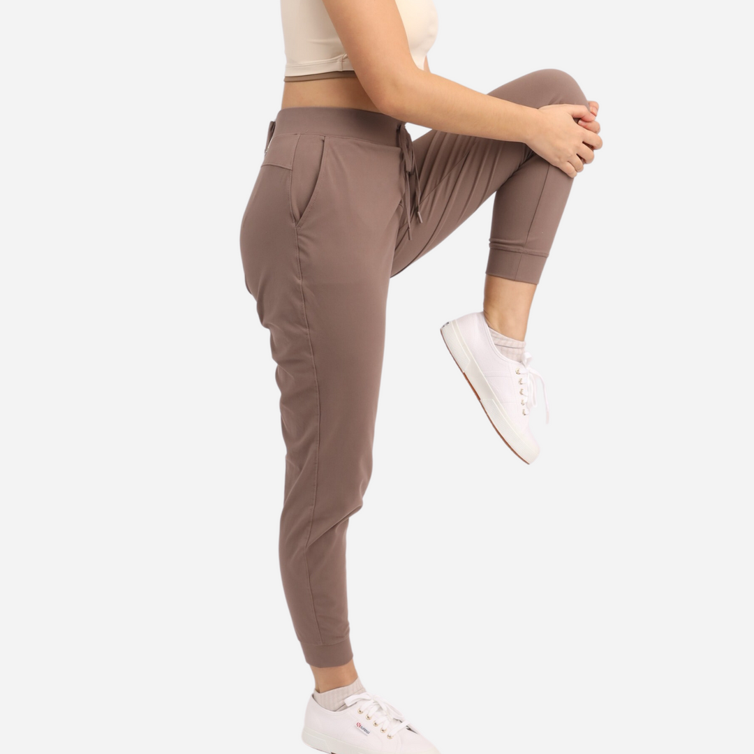 Branded Women's Active Jogger Pants Mocha