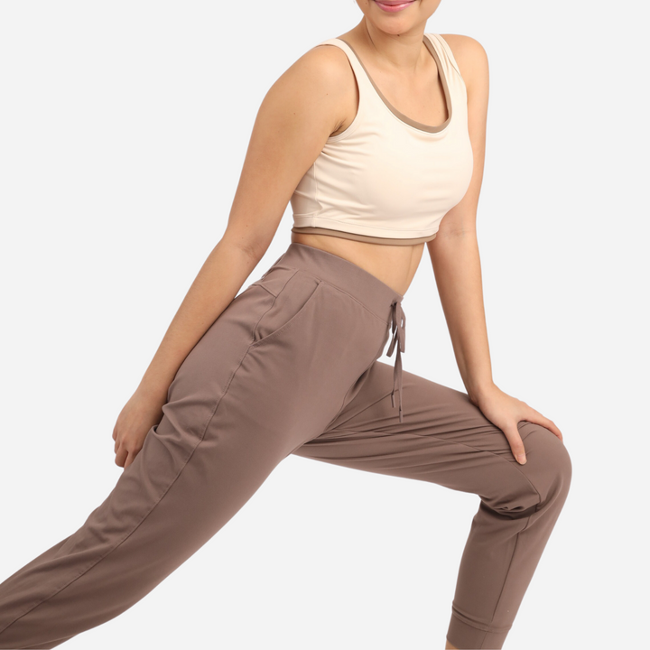 Branded Women's Active Jogger Pants Mocha