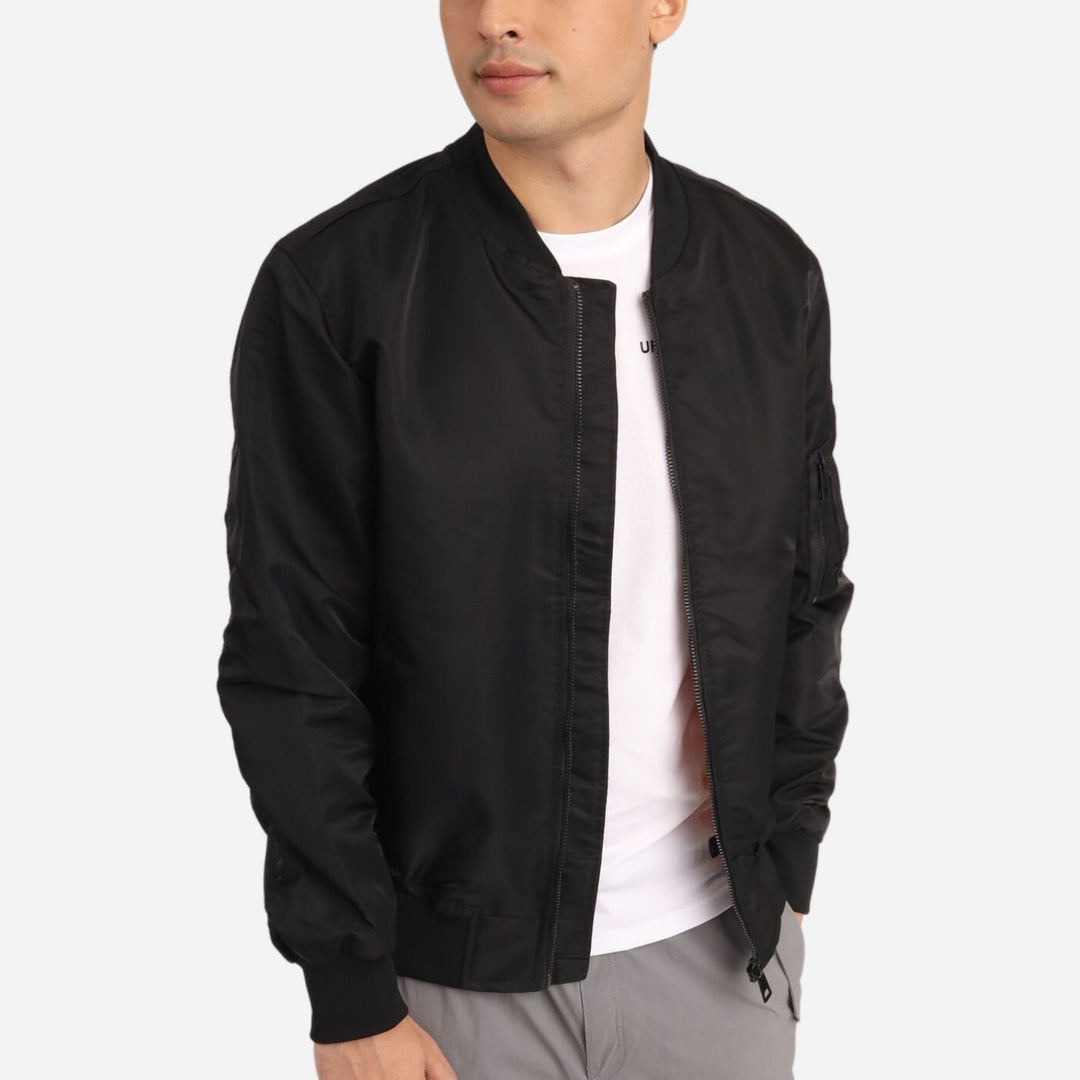 Branded Men's Bomber Jacket Black – Surplus-catalog