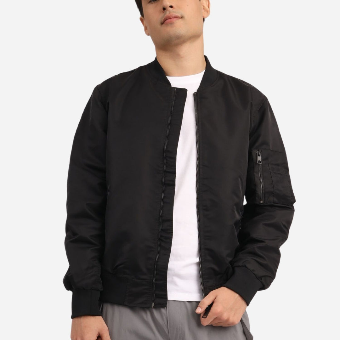 Branded Men's Bomber Jacket Black