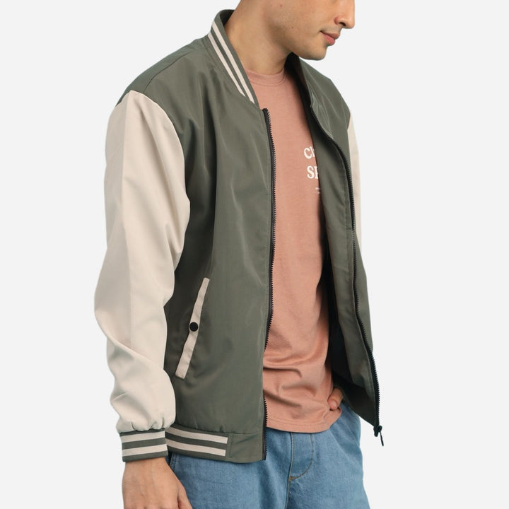 Branded Men's Varsity Jacket Green