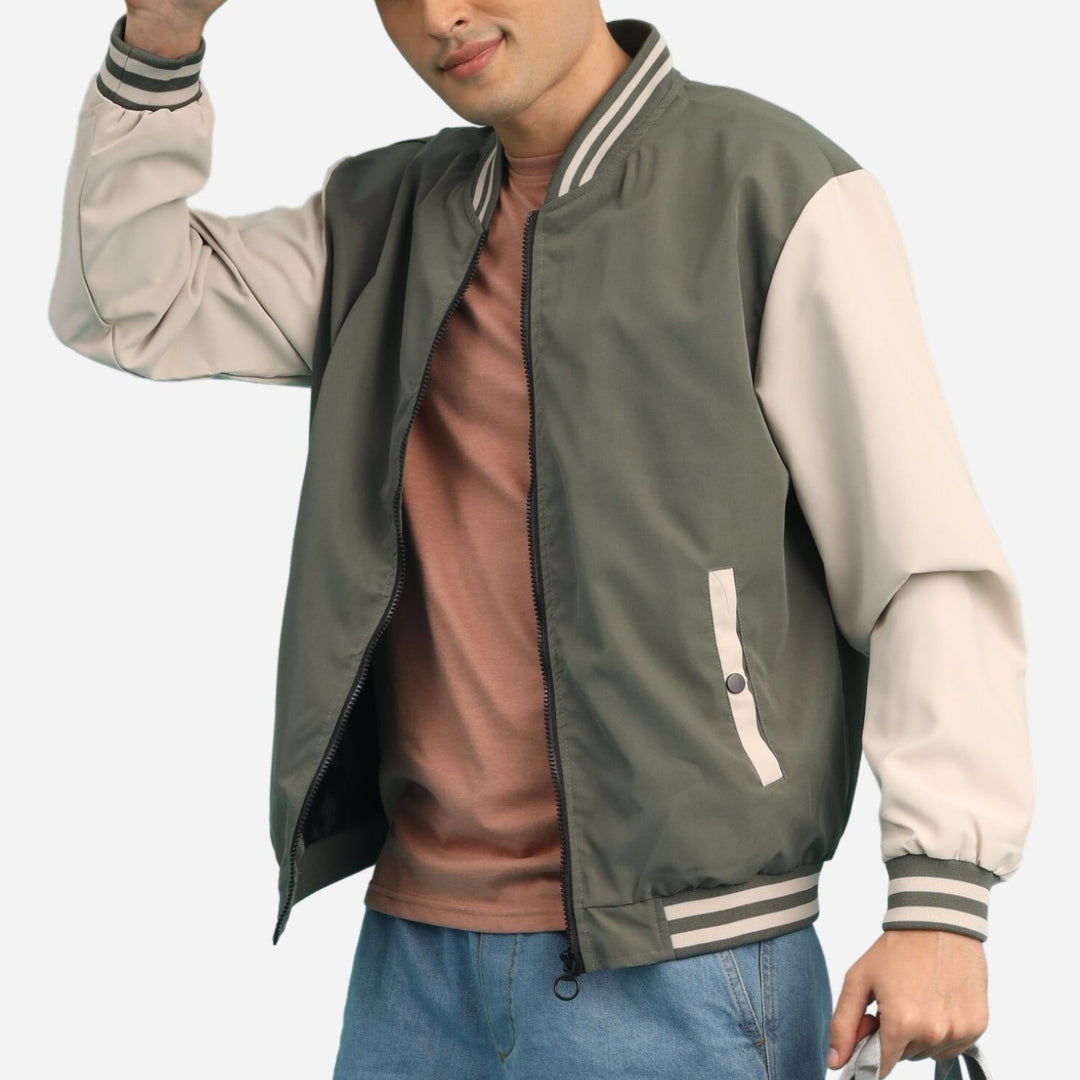 Branded Men's Varsity Jacket Green