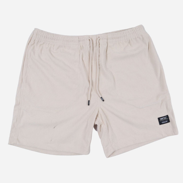 Branded Men's Corduroy Garter Easy Shorts Cream