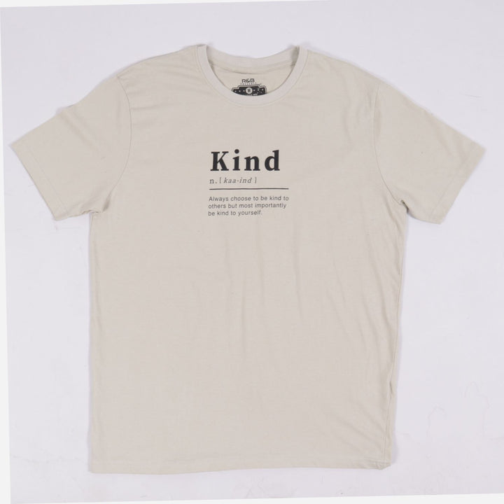 Branded Men's Graphic Tshirt Kind Cream