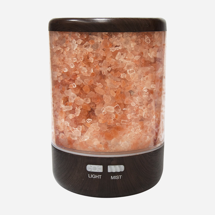 Fresh Air Humidifier with Salt Lamp Wood