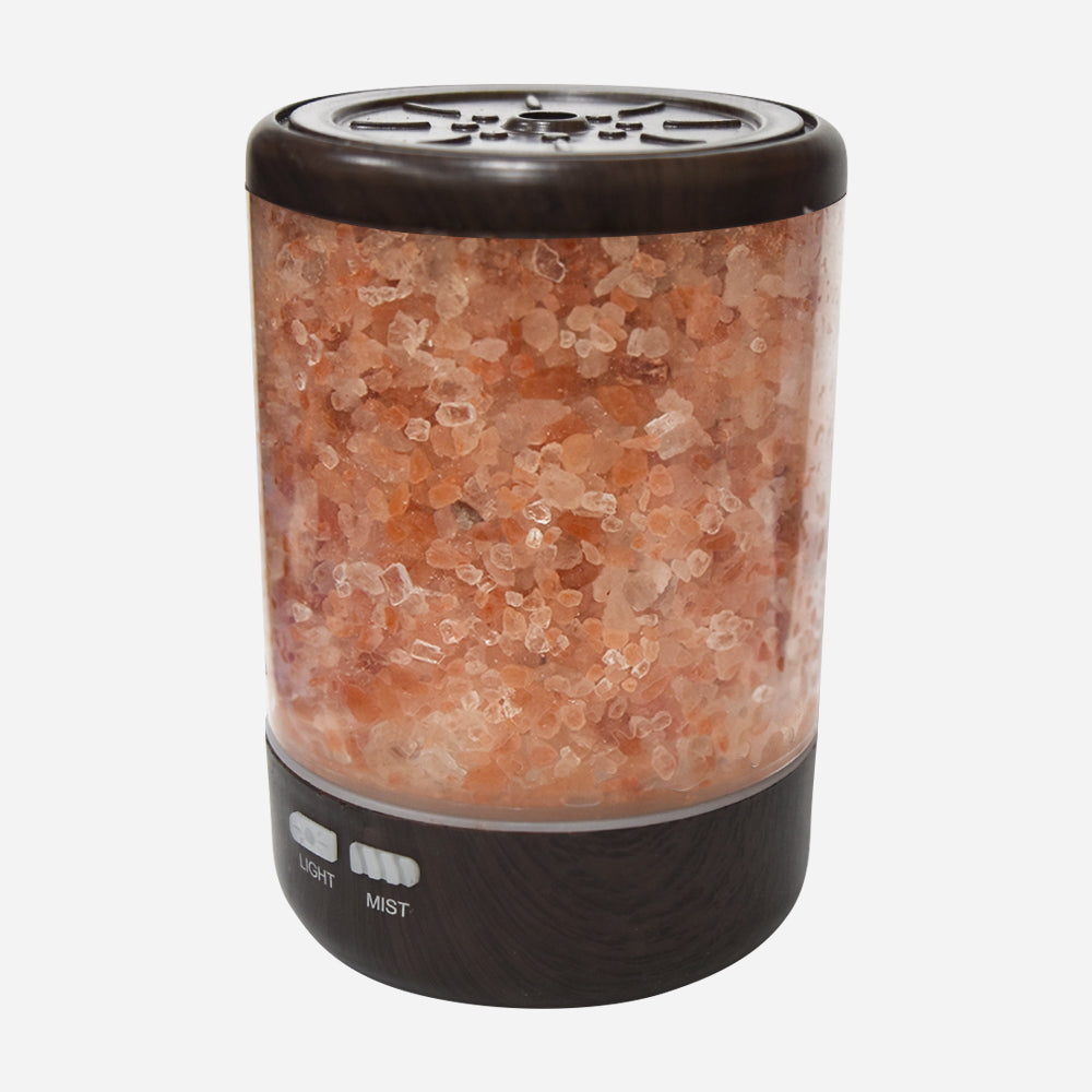 Fresh Air Humidifier with Salt Lamp Wood