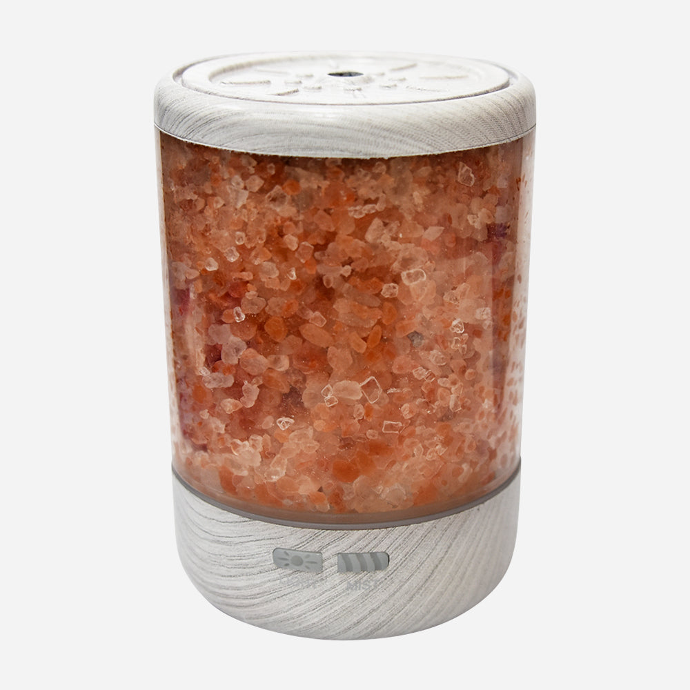 Fresh Air Humidifier with Salt Lamp Wood