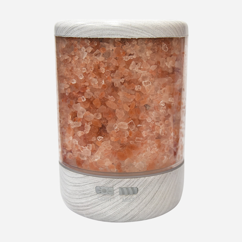 Fresh Air Humidifier with Salt Lamp Wood