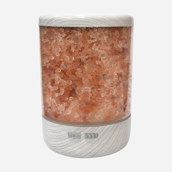 Fresh Air Humidifier with Salt Lamp Wood