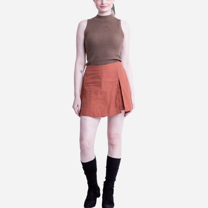 Branded Women's Slit Skort Rust Orange