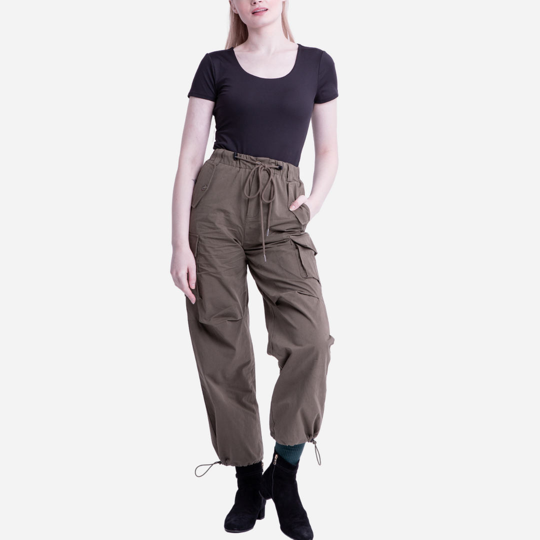 Branded Women's Utility Pants Olive