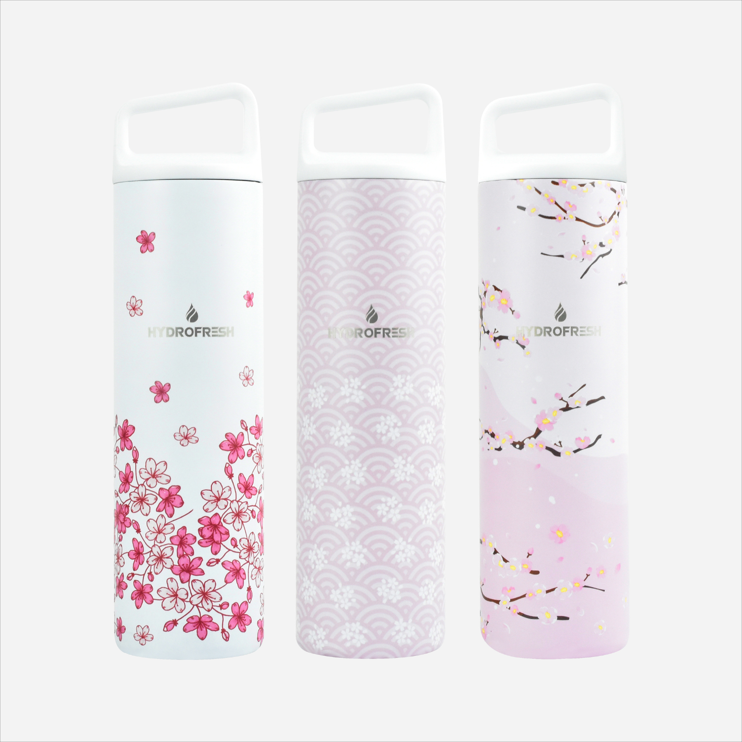 Hydrofresh Stainless Steel Flask Cherry Blossom Series 600ml