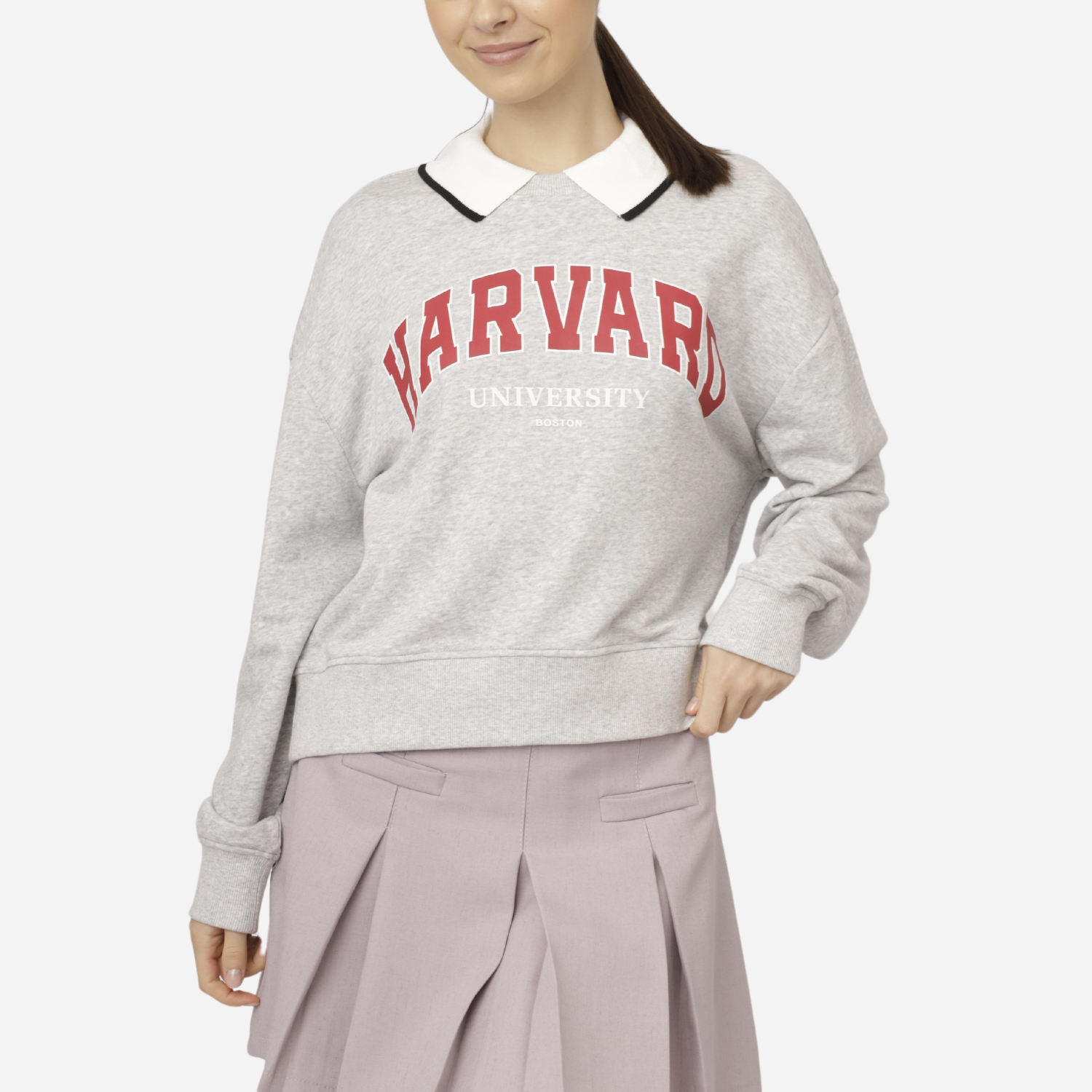 Branded Women's Pullover Jacket Light Gray