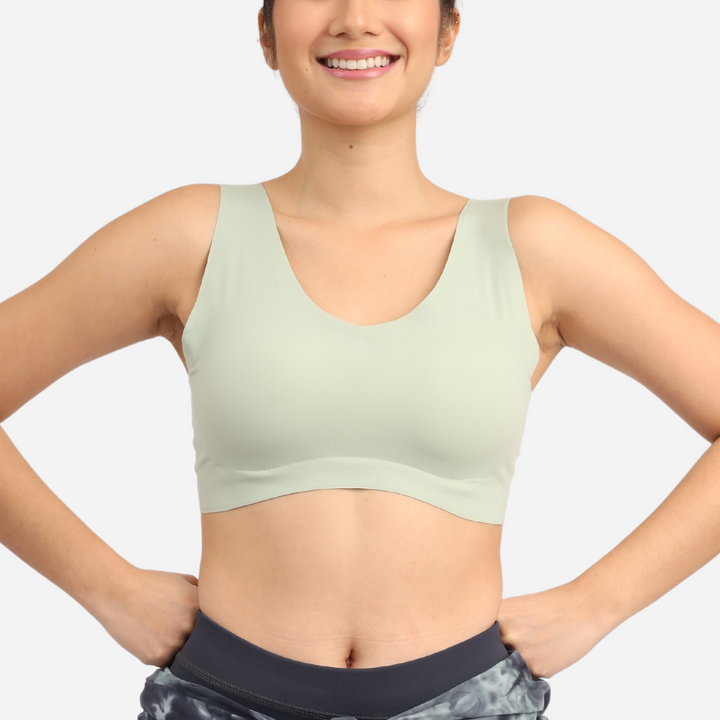 Branded Women's Seamless Bra Light Green