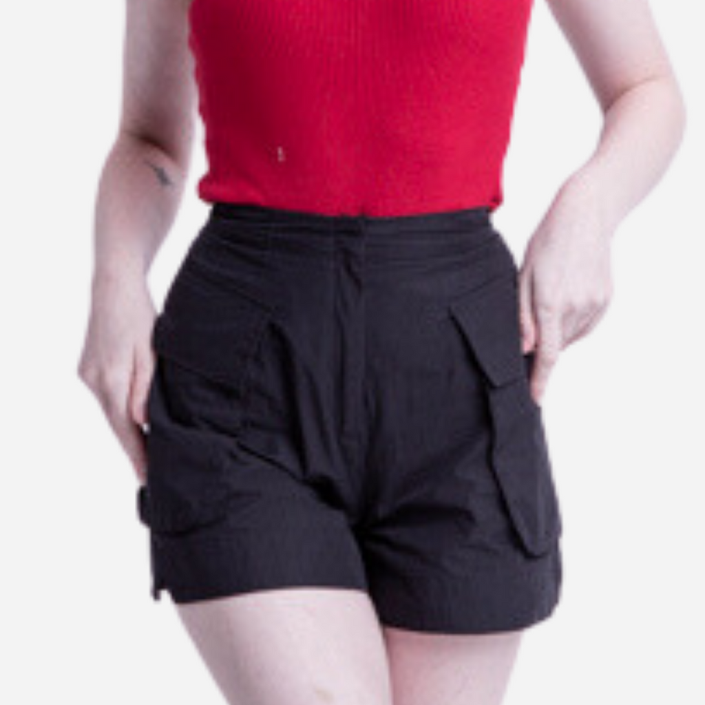 Branded Women's Utility Shorts Black