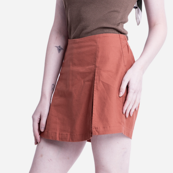 Branded Women's Slit Skort Rust Orange